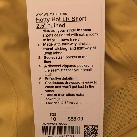 Sold-Lululemon hotty hot shorts- Soleil - Picture 5 of 6